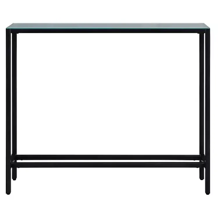 Kirklands Home Metal Mirrored Top Slim Console Table Black Discount