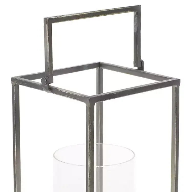 Lanterns>Kirklands Home Metal Modern Lantern Black
