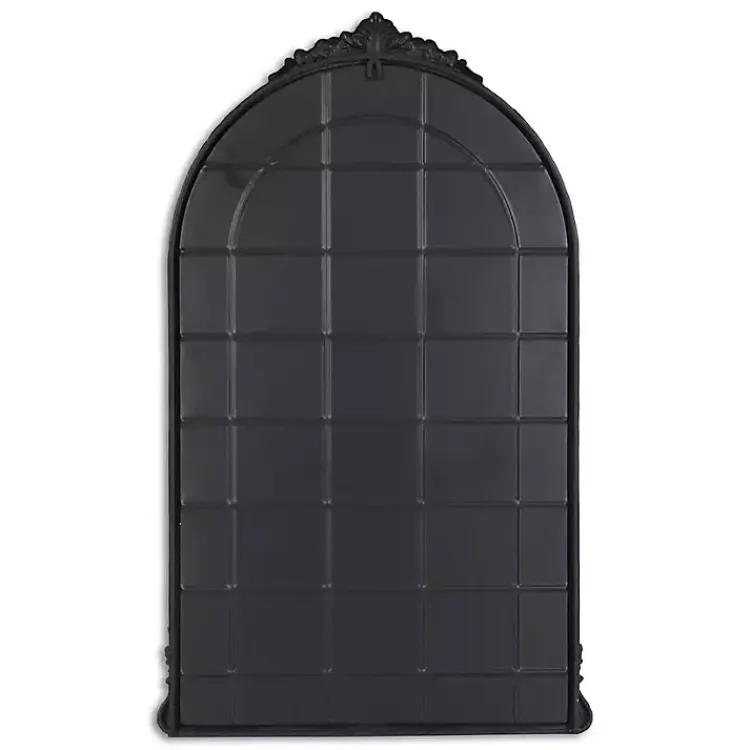 Kirklands Home Metal Modern Victorian Wall Mirror Black