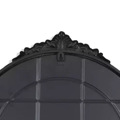 Kirklands Home Metal Modern Victorian Wall Mirror Black
