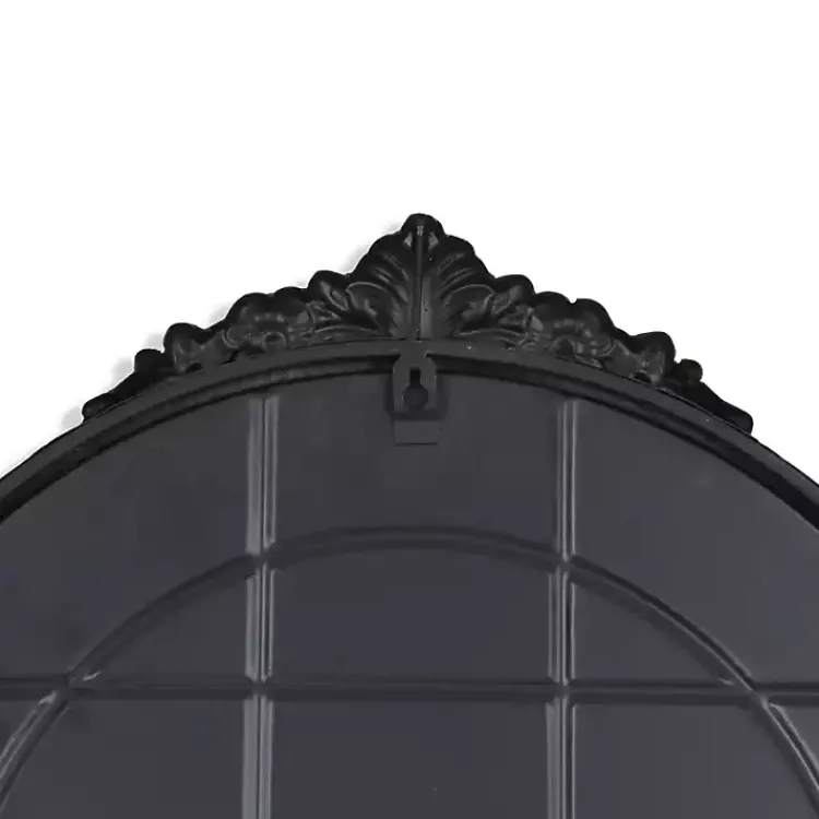 Kirklands Home Metal Modern Victorian Wall Mirror Black