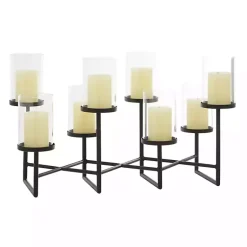 Candle Holders>Kirklands Home Metal Multi Level Candelabra Runner Black