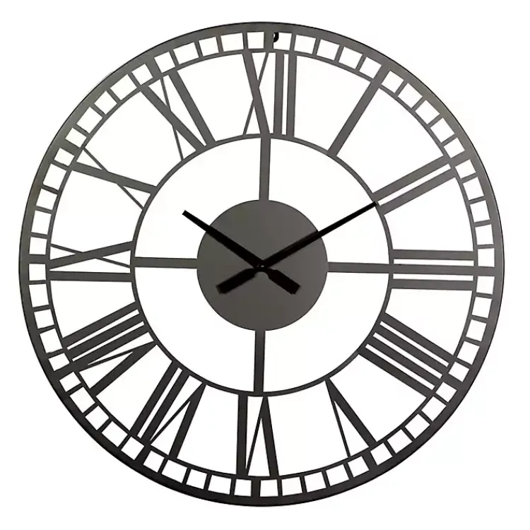Kirklands Home Black Metal Open Frame Wall Clock Hot