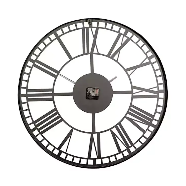 Kirklands Home Black Metal Open Frame Wall Clock Hot
