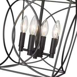 Kirklands Home Metal Open Swirl Pendant Light Black Hot