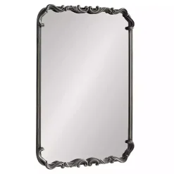 Kirklands Home Black Metal Ornamental Wall Mirror Hot