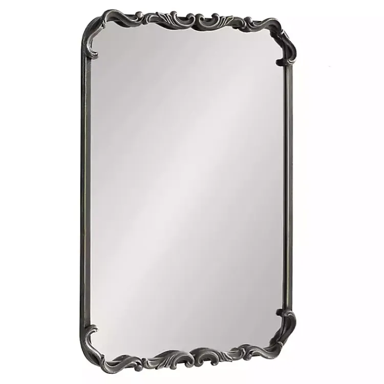 Kirklands Home Black Metal Ornamental Wall Mirror Hot