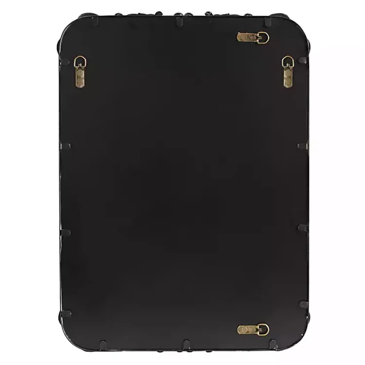Kirklands Home Black Metal Ornamental Wall Mirror Hot