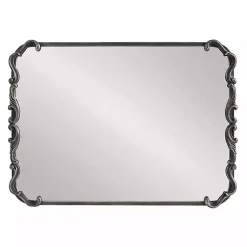 Kirklands Home Black Metal Ornamental Wall Mirror Hot