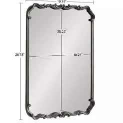 Kirklands Home Black Metal Ornamental Wall Mirror Hot