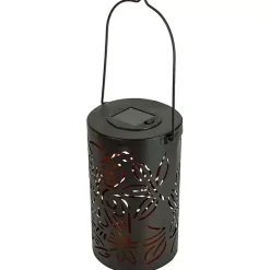 Kirklands Home Metal Owl Dusk-to-Dawn Outdoor Solar Lantern Black Discount