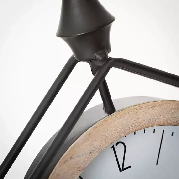 Decorative Accents>Kirklands Home Black Metal Pentagon Frame Tabletop Clock