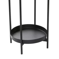 Kirklands Home Metal Plant Stands with Shelves, Set of 2 Black Sale