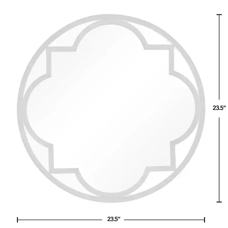 Kirklands Home Metal Quatrefoil Round Frame Wall Mirror Black
