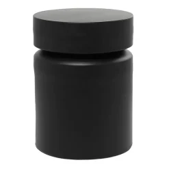 Kirklands Home Metal Round Drum Accent Table Black Best
