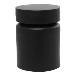 Kirklands Home Metal Round Drum Accent Table Black Best