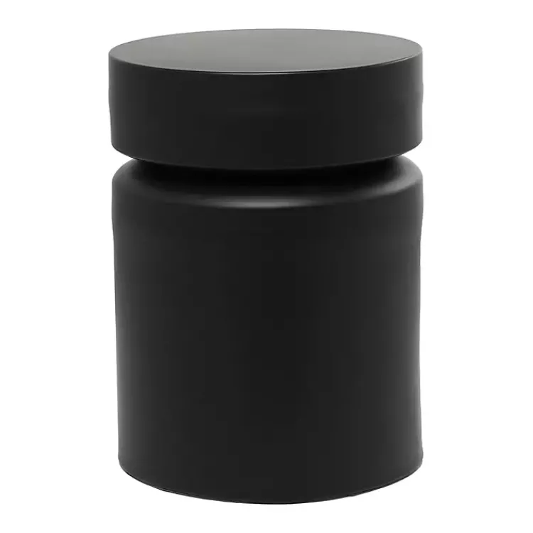 Kirklands Home Metal Round Drum Accent Table Black Best