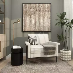 Kirklands Home Metal Round Drum Accent Table Black Best