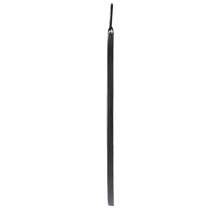 Kirklands Home Black Metal Round Top Loop Wall Mirror Outlet