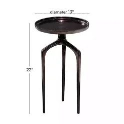 Kirklands Home Metal Round Tripod Accent Table Black Outlet
