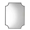 Kirklands Home Black Metal Scalloped Rectangle Wall Mirror Outlet