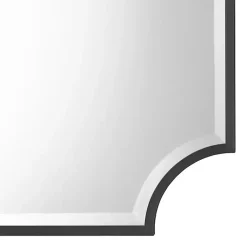 Kirklands Home Black Metal Scalloped Rectangle Wall Mirror Outlet