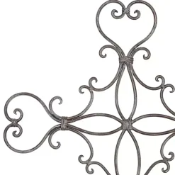 Kirklands Home Metal Scroll Cross Wall Plaque Black Outlet
