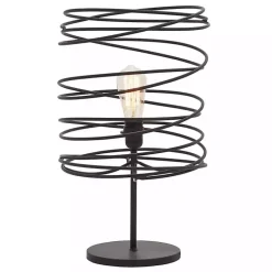Kirklands Home Metal Swirl Table Lamp Black Clearance
