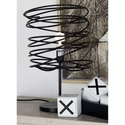 Kirklands Home Metal Swirl Table Lamp Black Clearance