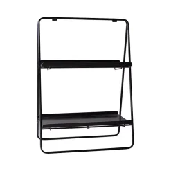 Kirklands Home Metal 2-Tier Folding Display Rack Black