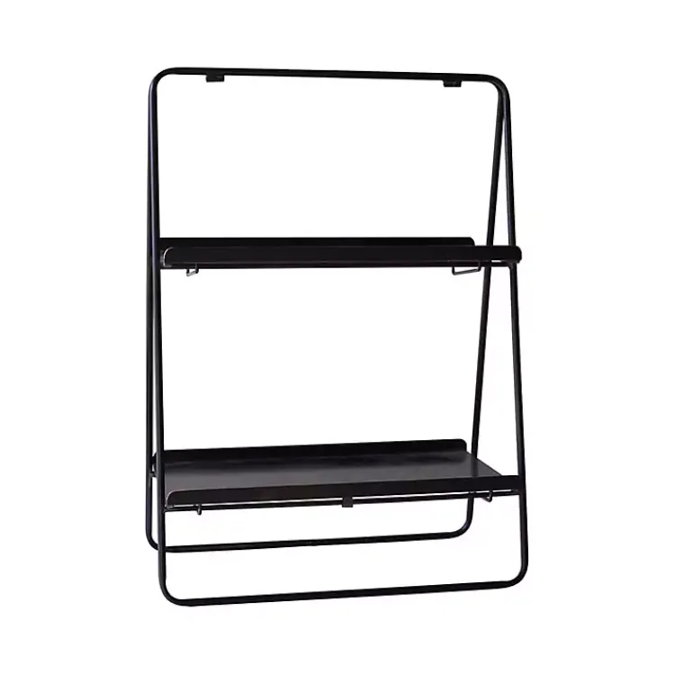 Kirklands Home Metal 2-Tier Folding Display Rack Black