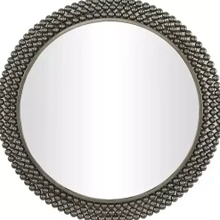 Kirklands Home Metal Tiered Bead Frame Wall Mirror Black Sale