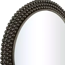 Kirklands Home Metal Tiered Bead Frame Wall Mirror Black Sale