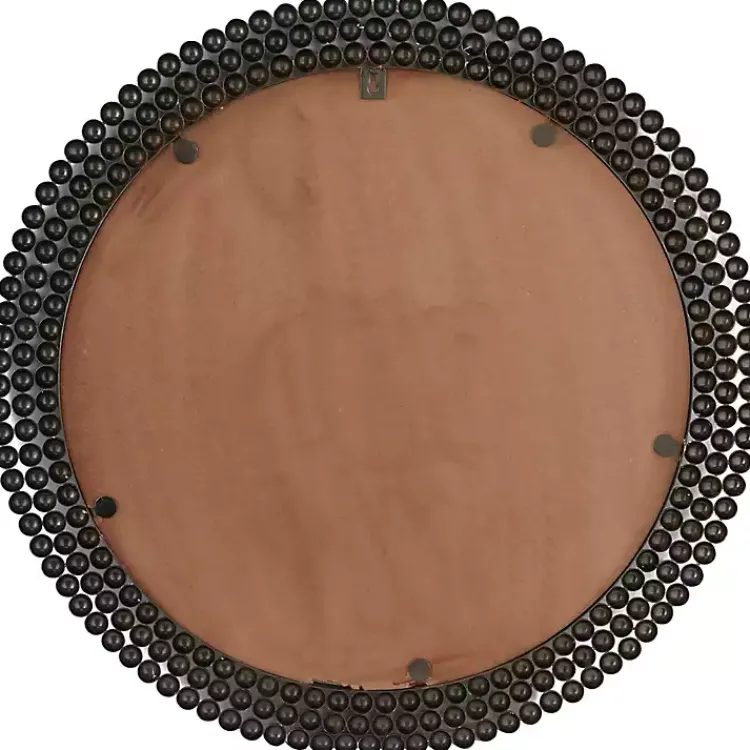 Kirklands Home Metal Tiered Bead Frame Wall Mirror Black Sale
