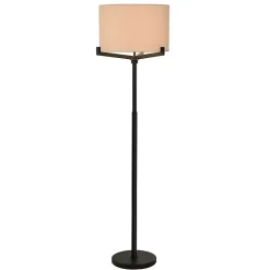 Kirklands Home Black Metal Tri-Arm Floor Lamp Tan Outlet