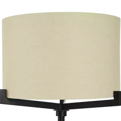Kirklands Home Black Metal Tri-Arm Floor Lamp Tan Outlet