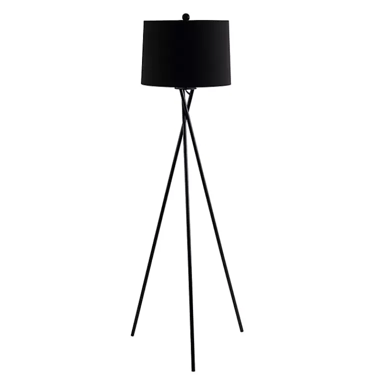 Kirklands Home Metal Tripod Twist Floor Lamp Black Clearance