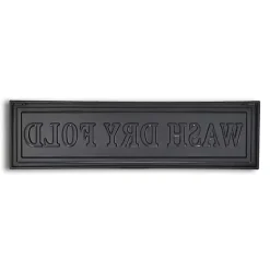 Kirklands Home Black Metal Wash Dry Fold Wall Sign Best