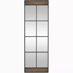 Kirklands Home Black Metal Window Grid Standing Mirror Clearance