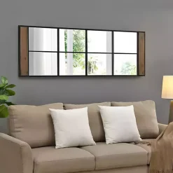 Kirklands Home Black Metal Window Grid Standing Mirror Clearance