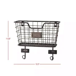Kirklands Home Black Metal Wire Mail Wall Pocket Sale