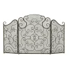 Fireplace Accessories>Kirklands Home Black Metallic Scroll Three-Panel Fire Screen