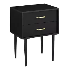 Kirklands Home Mid-Century Modern Accent Table Black