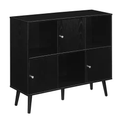 Kirklands Home Mid-Century Modern Cubby Cabinet Black Online