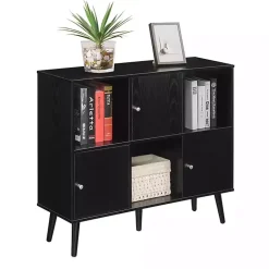 Kirklands Home Mid-Century Modern Cubby Cabinet Black Online