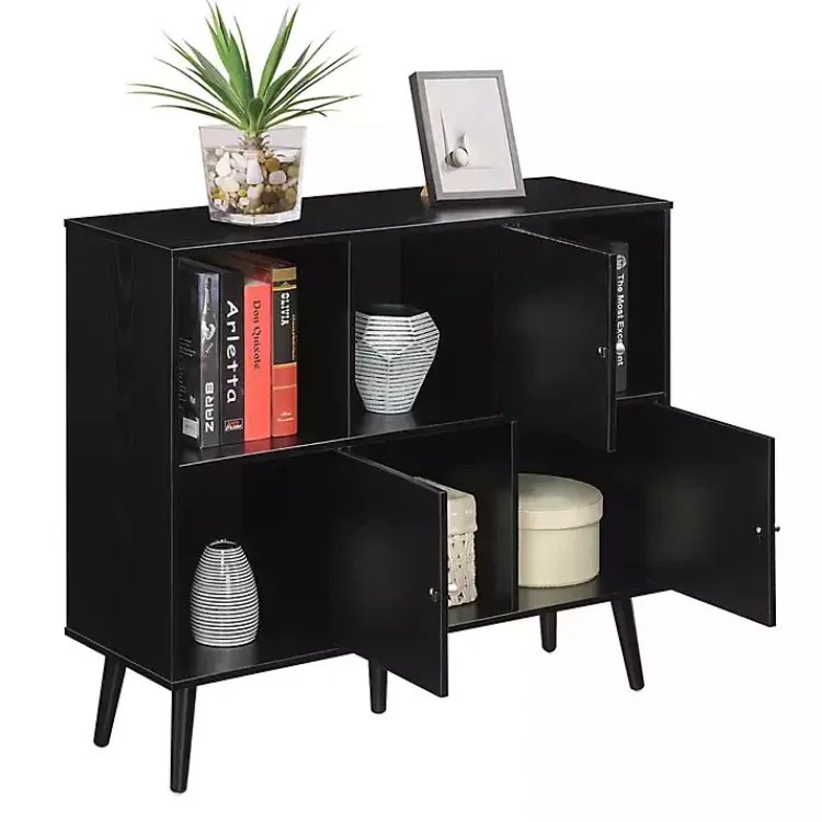 Kirklands Home Mid-Century Modern Cubby Cabinet Black Online