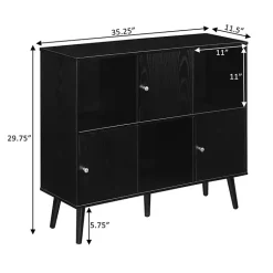 Kirklands Home Mid-Century Modern Cubby Cabinet Black Online