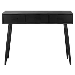 Kirklands Home Mid-Century Modern 3-Drawer Console Table Black New