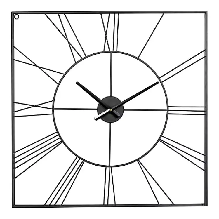Kirklands Home Minimal Square Open Face Clock Black Online