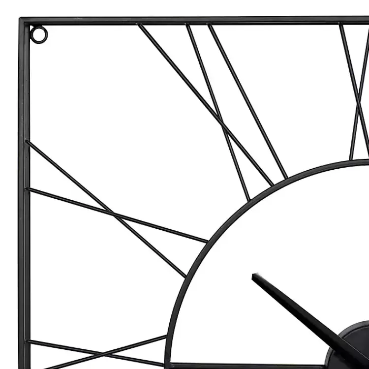 Kirklands Home Minimal Square Open Face Clock Black Online